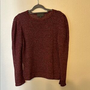 Anthropologie Sunday In Brooklyn Burgundy Sweater XL